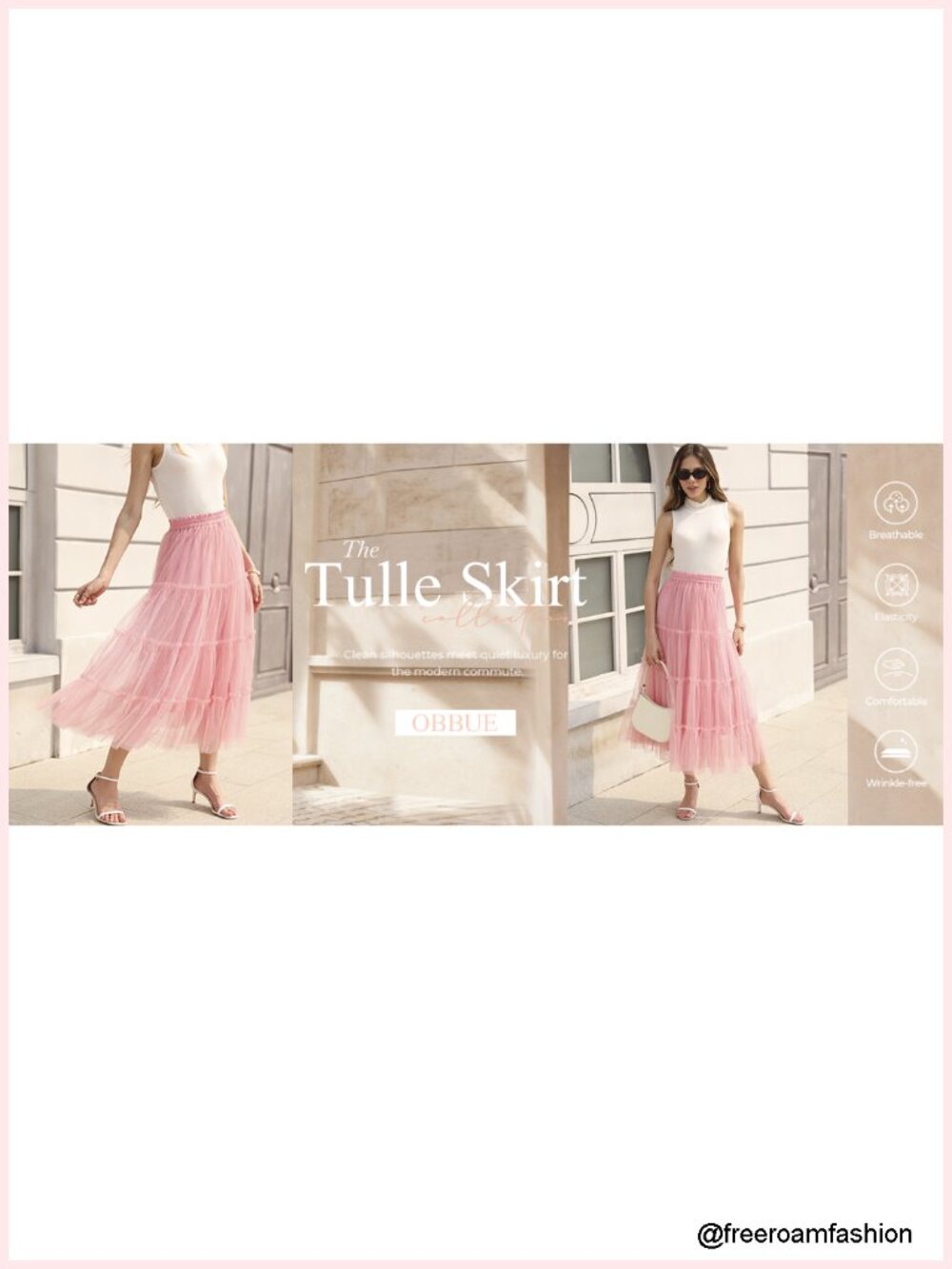 Layered Tulle Midi Skirt A-Line Elastic Waist Tutu Skirt Fairy Ruffle - Picture 6 of 6